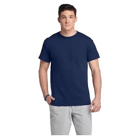 Delta Apparel 1730U American Made T-Shirt in Athletic navy front view