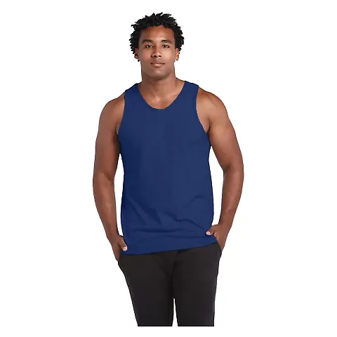 Delta Apparel 21734 Adult Tank Top in Athletic navy front view