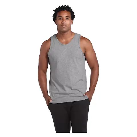 Delta Apparel 21734 Adult Tank Top in Athletic heather front view