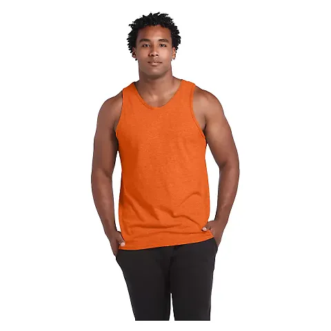 Delta Apparel 21734 Adult Tank Top in Safety orange front view