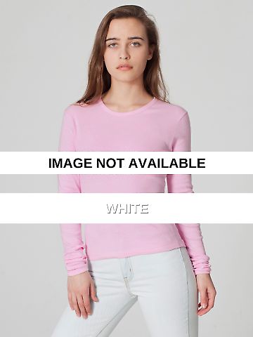 4307 American Apparel Girly Long Sleeve Tee White front view