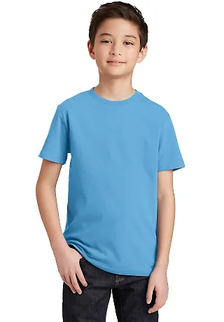 DT5000Y District® Youth The Concert Tee Aquatic Blue front view