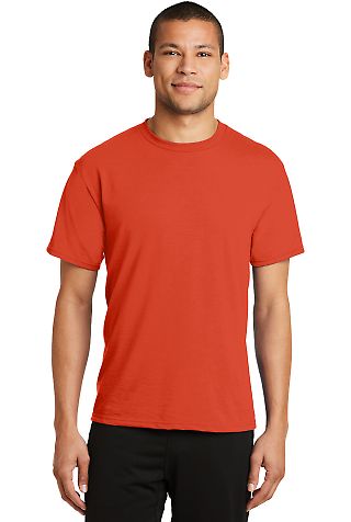 PC381 Performance Tee Blended Cotton Polyester by  Orange front view