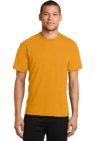 PC381 Performance Tee Blended Cotton Polyester by  in Gold front view