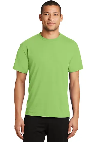 PC381 Performance Tee Blended Cotton Polyester by  in Lime front view
