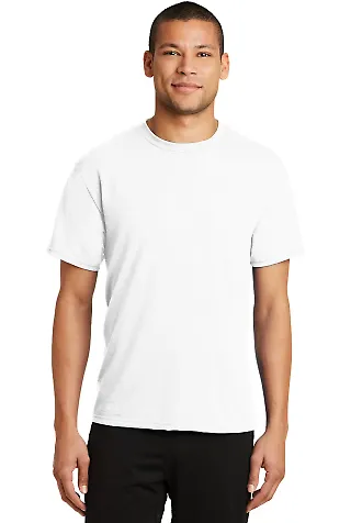 PC381 Performance Tee Blended Cotton Polyester by  in White front view