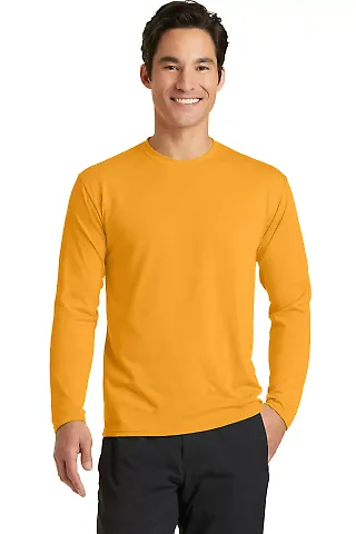 PC381LS Blended long sleeve performance tee shirt  Gold front view