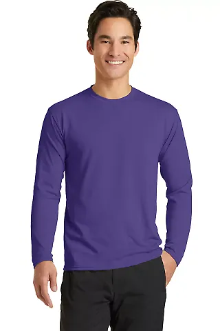 PC381LS Blended long sleeve performance tee shirt  Purple front view