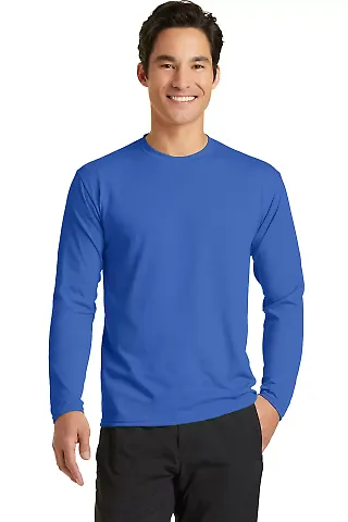 PC381LS Blended long sleeve performance tee shirt  True Royal front view