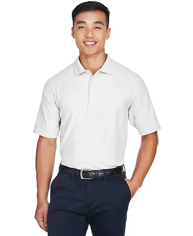 DG150 Devon & Jones Men's DRYTEC20 Performance Pol WHITE front view
