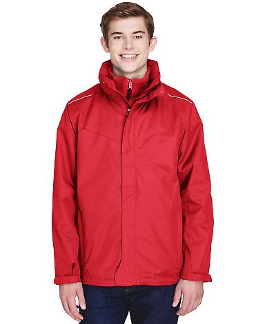 88205 Ash City - Core 365 Men's Region 3-in-1 Jack CLASSIC RED front view
