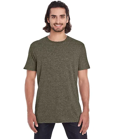 Anvil 980 Lightweight T-shirt by Gildan in Hthr city green front view