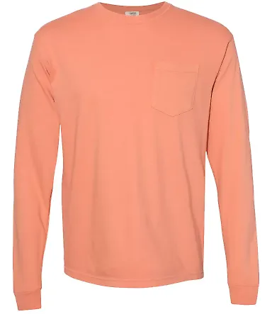 Comfort Colors Long Sleeve Pocket Tee 4410 Terracotta front view