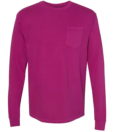 Comfort Colors Long Sleeve Pocket Tee 4410 Boysenberry front view