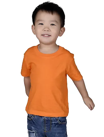 IC1040 Cotton Heritage 4.3oz Infant Crew Neck T-sh in Orange (discontinued) front view