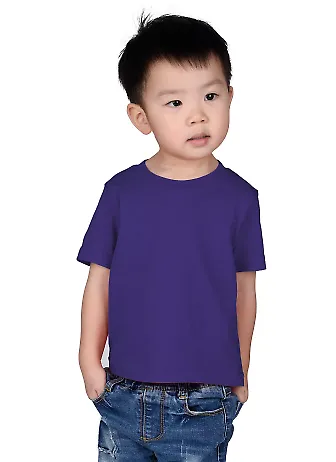 IC1040 Cotton Heritage 4.3oz Infant Crew Neck T-sh in Purple front view