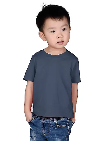 IC1040 Cotton Heritage 4.3oz Infant Crew Neck T-sh in Shale blue heather front view