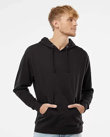 Independent Trading Co. SS4500 Midweight Hoodie in Black front view