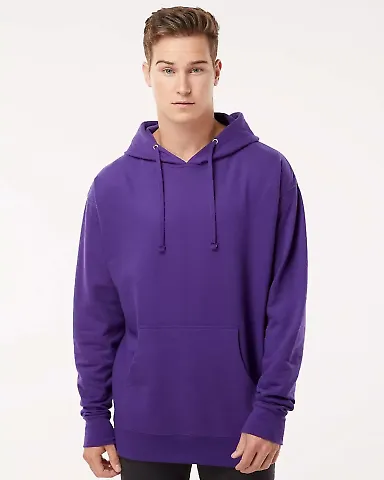 Independent Trading Co. SS4500 Midweight Hoodie in Purple front view