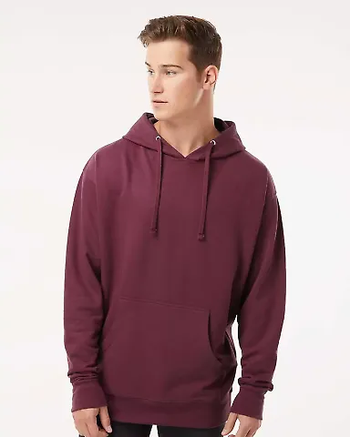 Independent Trading Co. SS4500 Midweight Hoodie in Maroon front view
