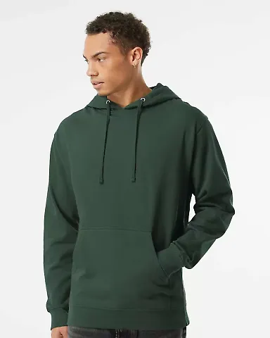 Independent Trading Co. SS4500 Midweight Hoodie in Alpine green front view
