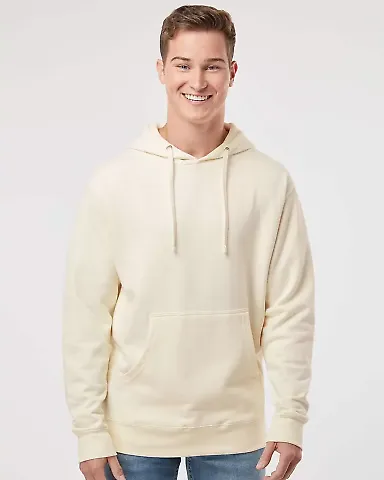 Independent Trading Co. SS4500 Midweight Hoodie in Bone front view