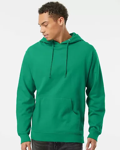Independent Trading Co. SS4500 Midweight Hoodie in Kelly green front view