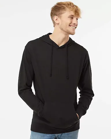 SS150J Independent Trading Co. Lightweight Hooded  Black front view
