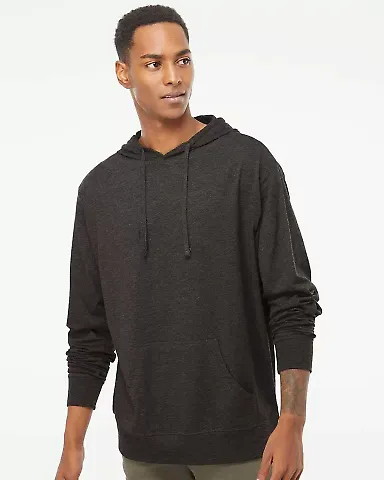 SS150J Independent Trading Co. Lightweight Hooded  Charcoal Heather front view