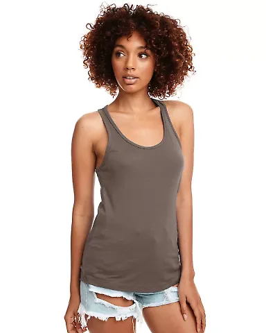 Next Level 1533 The Ideal Racerback Tank in Warm gray front view