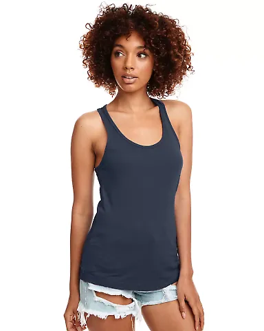 Next Level 1533 The Ideal Racerback Tank in Indigo front view