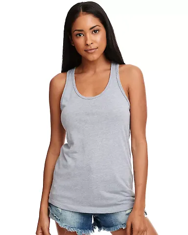 Next Level 1533 The Ideal Racerback Tank in Heather gray front view