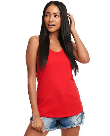 Next Level 1533 The Ideal Racerback Tank in Red front view