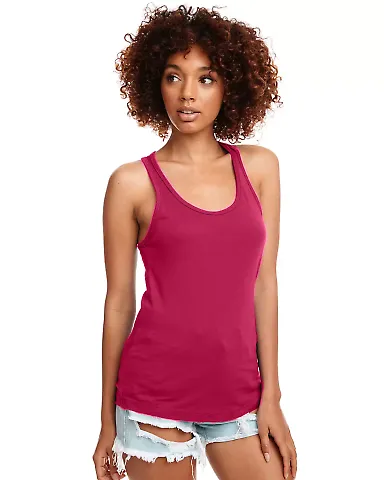 Next Level 1533 The Ideal Racerback Tank in Raspberry front view