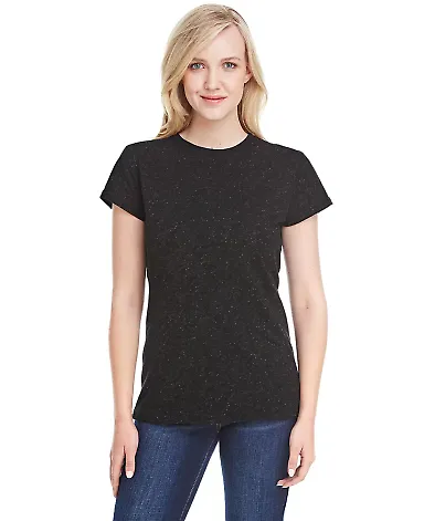 8138 J. America - Women's Glitter T-Shirt in Black/ gold front view