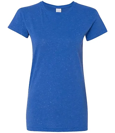 8138 J. America - Women's Glitter T-Shirt in Royal/ silver front view