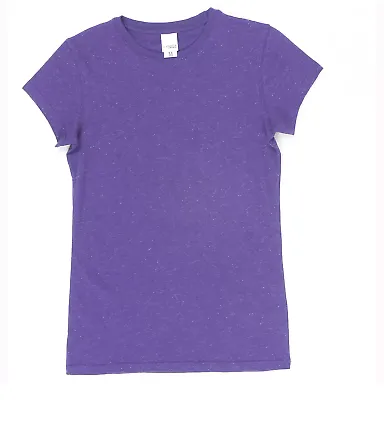 8138 J. America - Women's Glitter T-Shirt in Purple/ silver front view