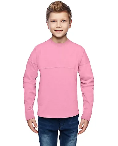 8219 J. America - Youth Game Day Jersey in Pink front view