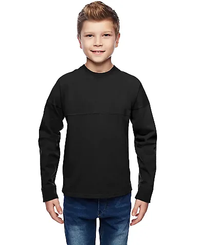 8219 J. America - Youth Game Day Jersey in Black front view