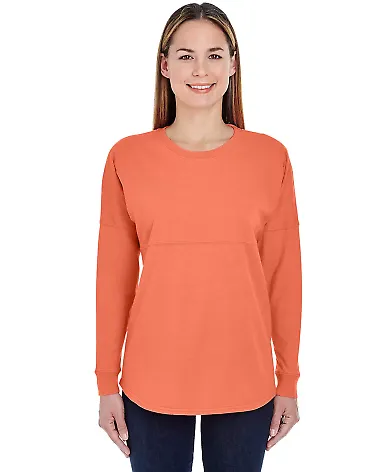 8229 J. America - Game Day Jersey in Coral front view