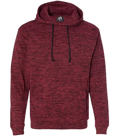 8613 J. America - Cosmic Poly Hooded Pullover Swea Red Fleck front view