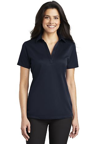 L540 Port Authority Ladies Silk Touch™ Performan in Navy front view
