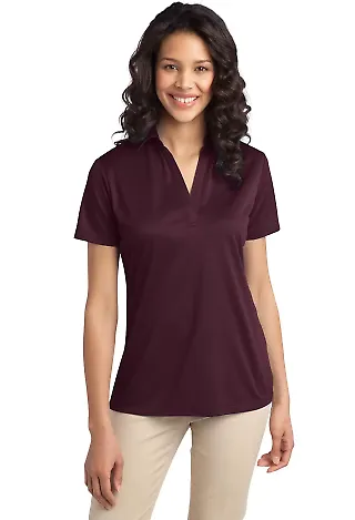L540 Port Authority Ladies Silk Touch™ Performan Maroon front view