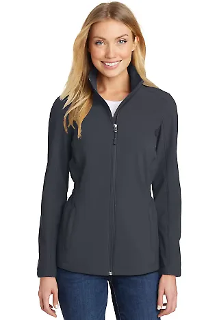 L334 Port Authority Ladies Cinch-Waist Soft Shell  Battleship Gry front view