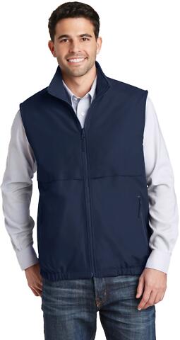 J7490 Port Authority Reversible Charger Vest in True navy front view
