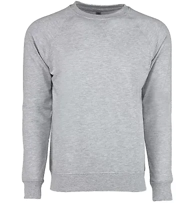 Next Level N9000 Unisex Terry Raglan Pullover HEATHER GRAY front view