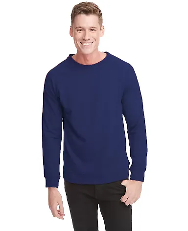 Next Level N9000 Unisex Terry Raglan Pullover COOL BLUE front view
