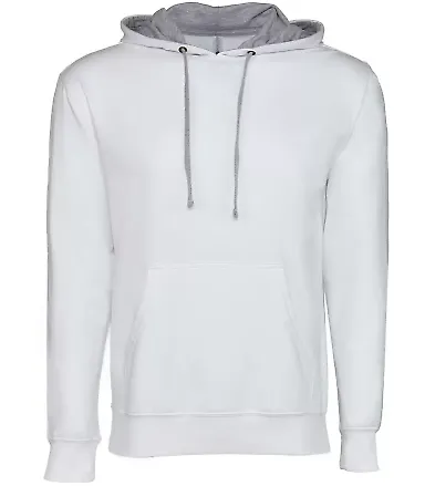 Next Level 9301 Unisex French Terry Pullover Hoody WHT/ HTHR GRAY front view