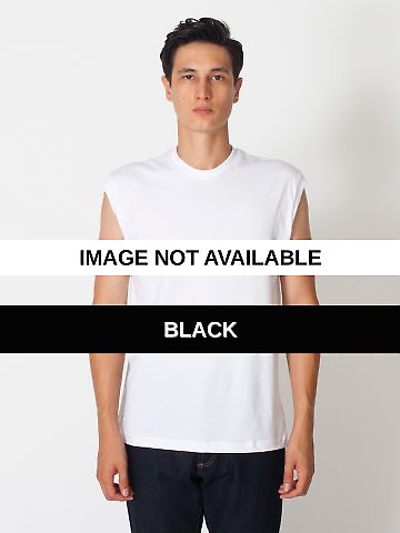 2065 American Apparel Fine Jersey Muscle T-Shirt Black front view