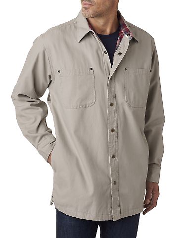 BP7006 Backpacker Men's Canvas Shirt Jacket w/ Fla STONE front view
